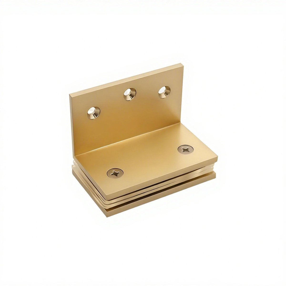 Muurbeugel voor Glas - Massief Messing - Goud