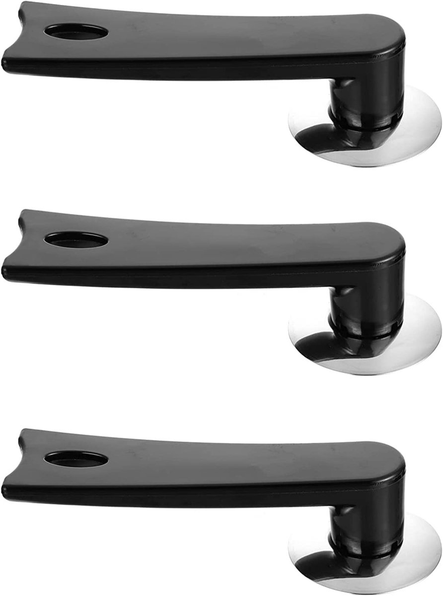 Pot Deksels Knoppen - 3 Stuks Zwart