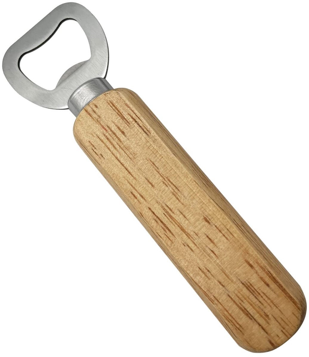 Flesopener - Houten Handvat en - Bruin