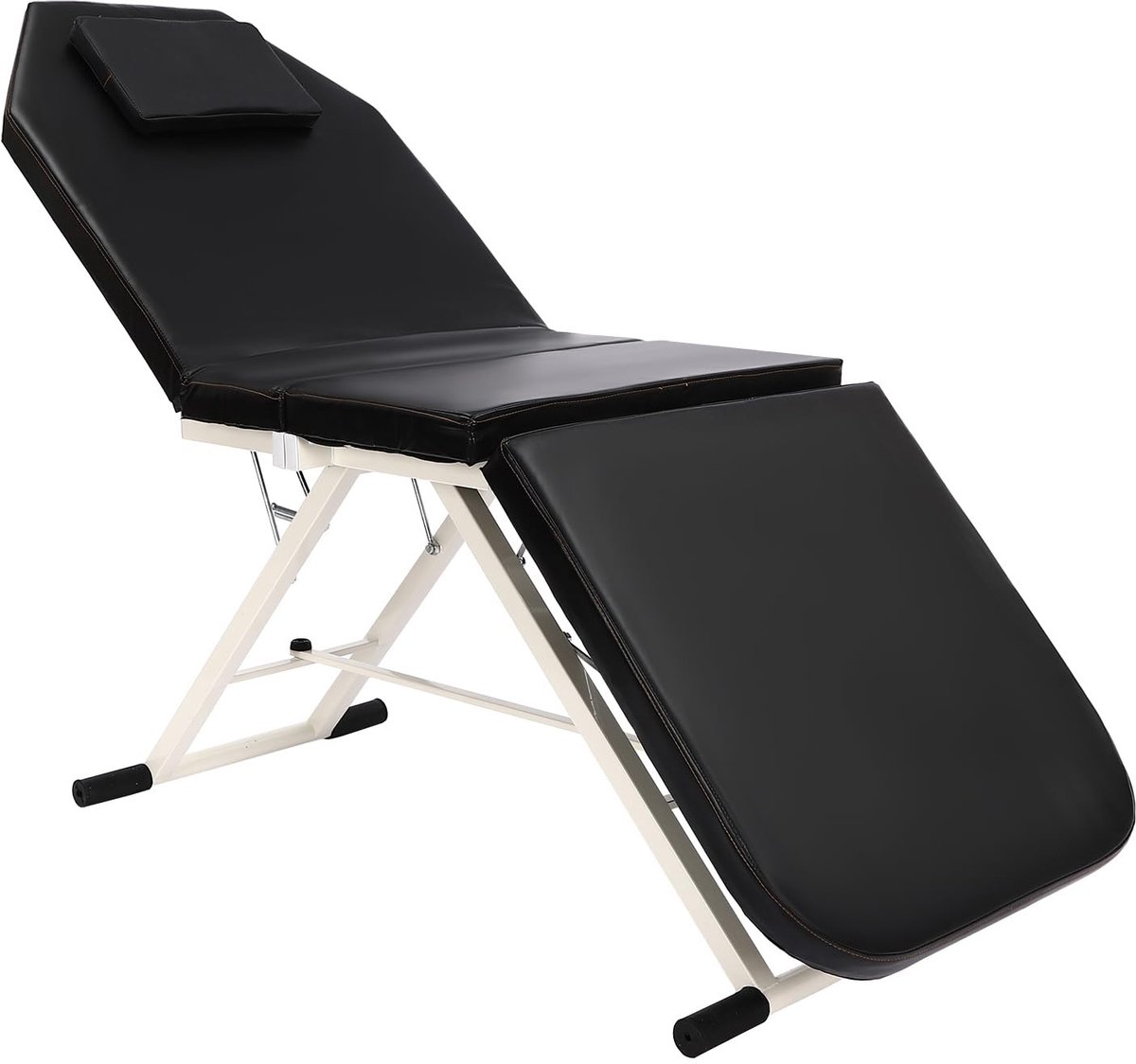 3-Zone Massage Bed - Hoogte Verstelbaar - Zwart - Draagbaar