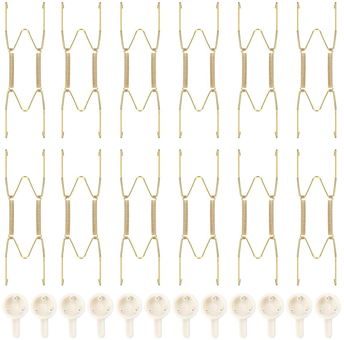 Wanddecoratie voor Borden - 12 Stuks Hangers - Goud