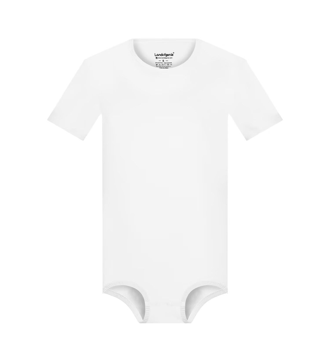 Korte Mouwen Romper Pyjama voor Mannen - Wit