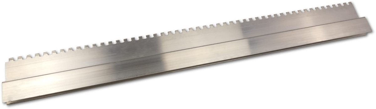 Aluminium H-profiel met Tanden 10x10mm - Lengte 120 cm - Voor Gladmaken van Pleister