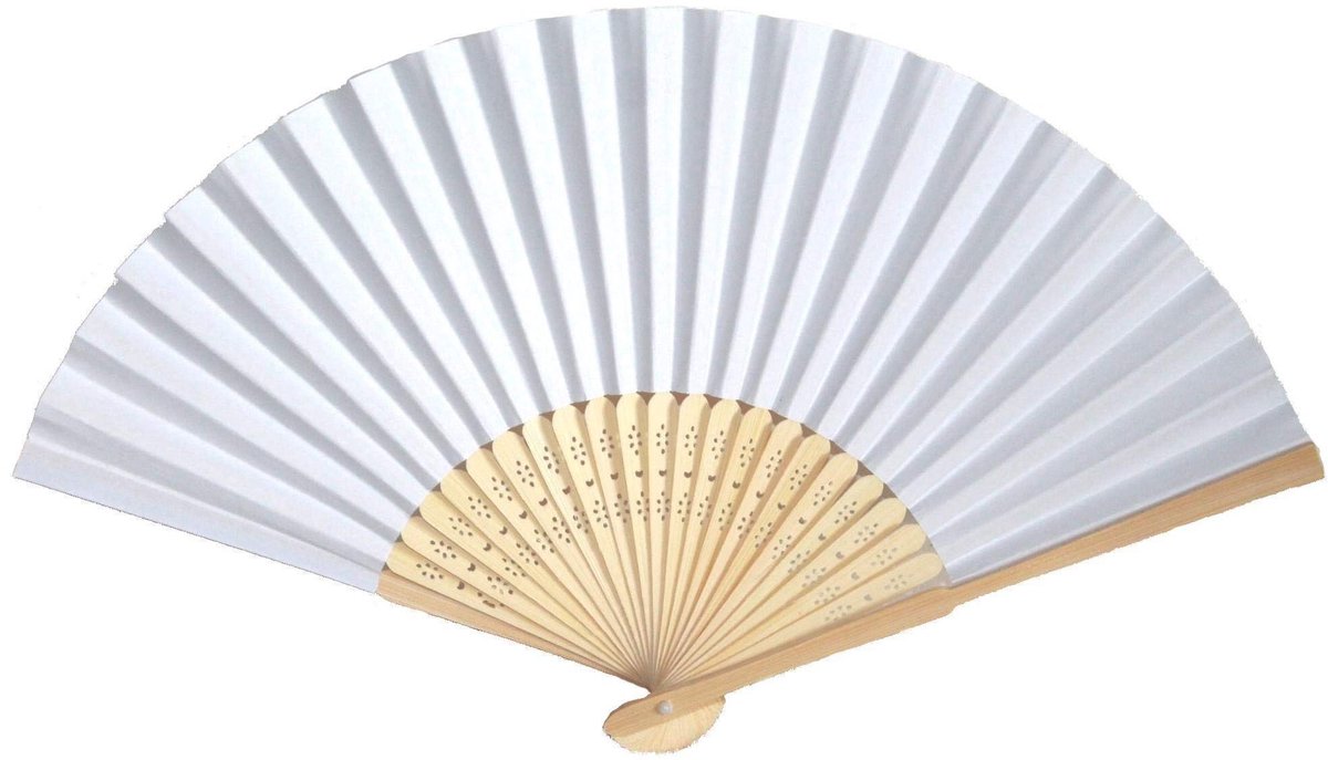 Papieren Ventilator voor Bruiloft en Decoratie - Wit