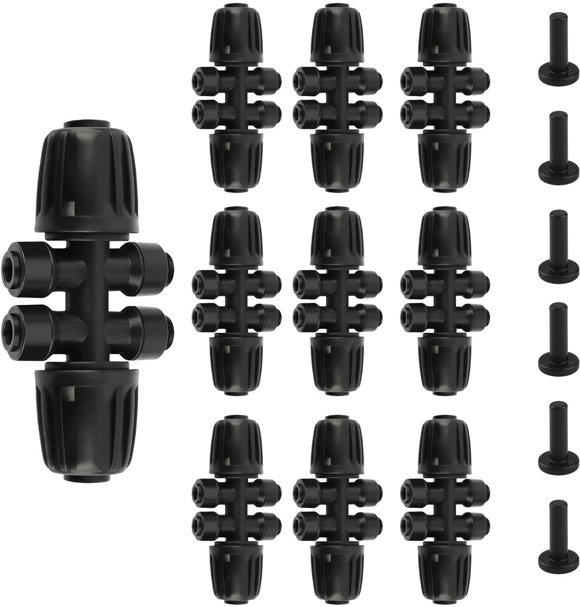8 stuks T-snelkoppeling - Drupirrigatieaansluiting 1/2 inch tot 1/4 inch