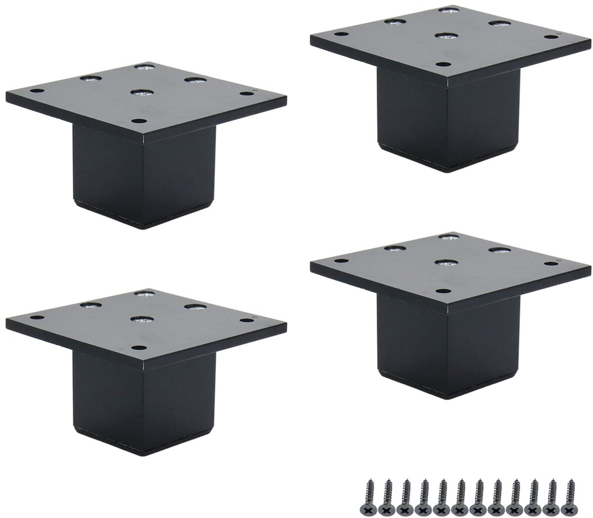 Meubelpoten - 4 Stuks, 5 cm Hoog, Zwart