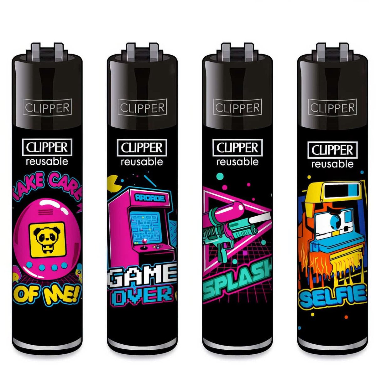 Clipper Classic Large Aanstekers "90ies" (4 stuks)