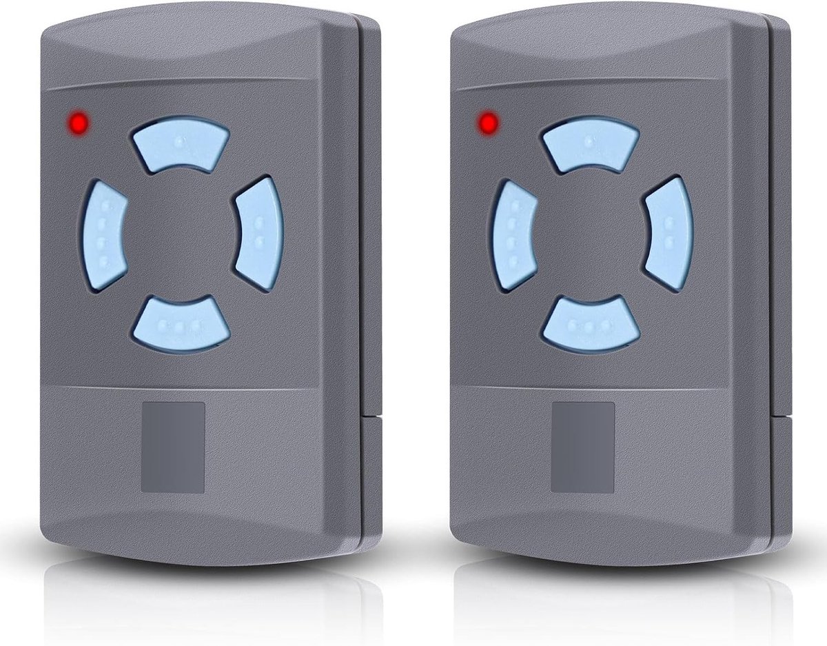 Vervangende Garage Deuropener met 4 Knoppen en 868.3 MHz Frequentie, Inclusief Batterijen voor SupraMatic en ProMatic Systemen, 2 Stuks