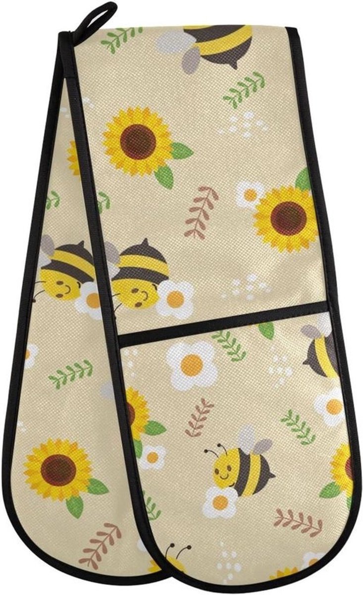 Dubbele Ovenwanten - Keukenhandschoen Hittebestendig - Veilig Koken - Extra Lange Bescherming - 70 x 185 cm