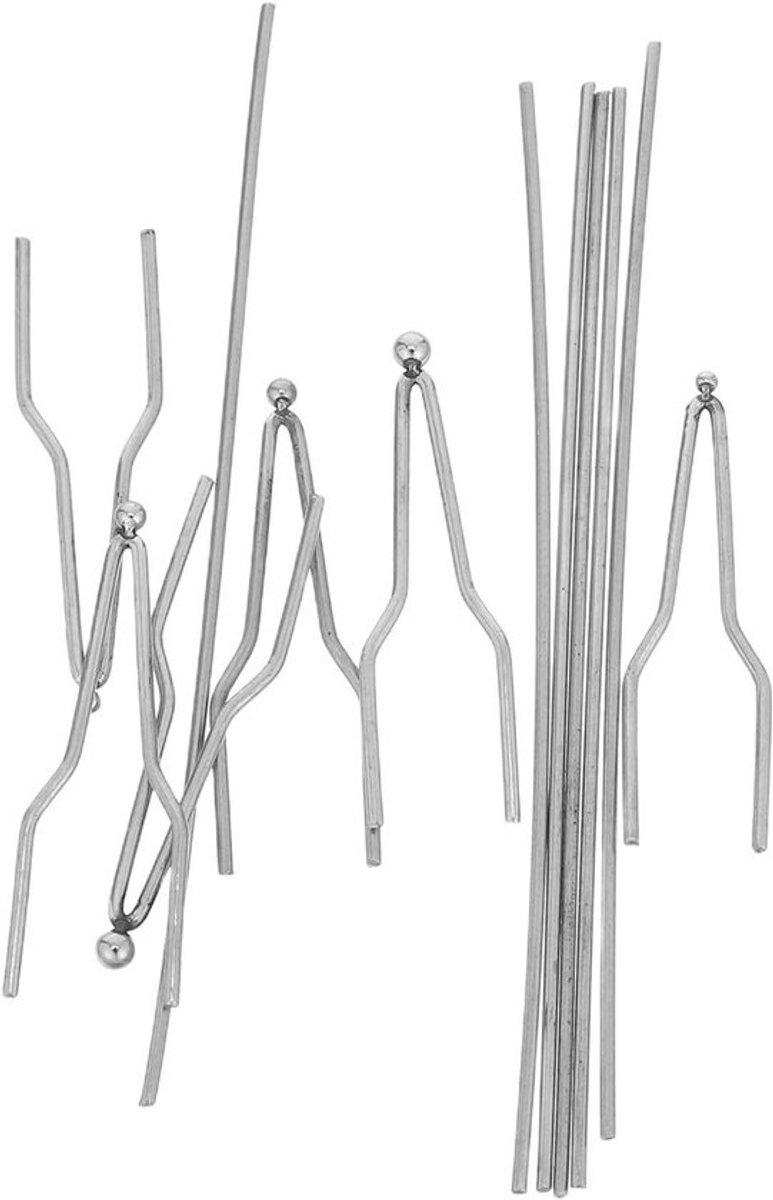Houtbrander Punten - Pyrografie Tips - Hout Bewerken - Hoge Impedantie - 7 cm - Zilver