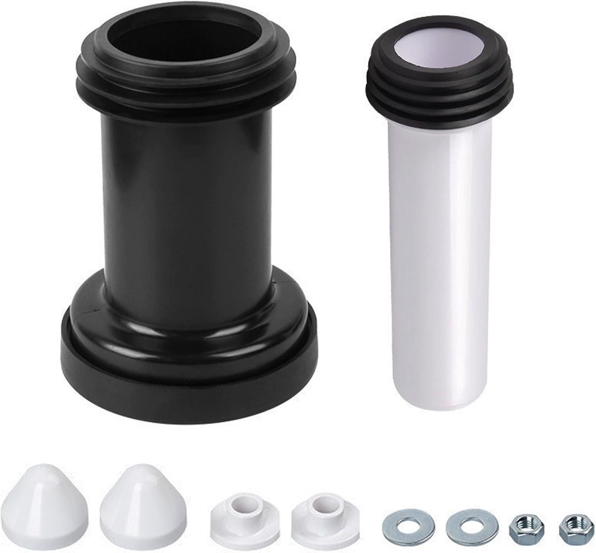 Wandtoilet aansluitset, toilet wastafel aansluiting voor wandtoilet, PVC buis 90/110 mm, lengte 180 mm, geschikt voor Geberit en andere merken