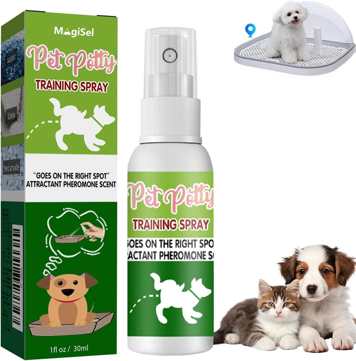 Effectieve Toilet Trainingsspray voor Honden - 30ml, Geschikt voor Puppy Training, Urine Afschrikmiddel en Dierenverzorging