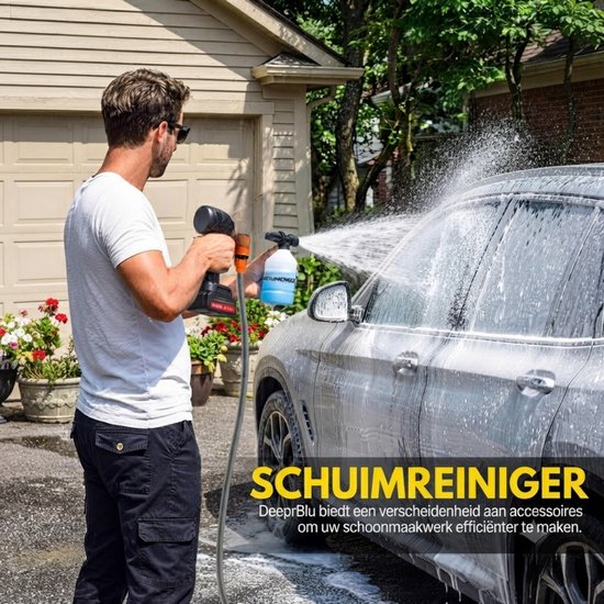 SP® Hogedruk Reiniger Auto - Hogedrukreiniger Auto - Draadloze Hogedrukreiniger - Zwart - 12cm x 15cm x 10cm van sp — afbeelding 3