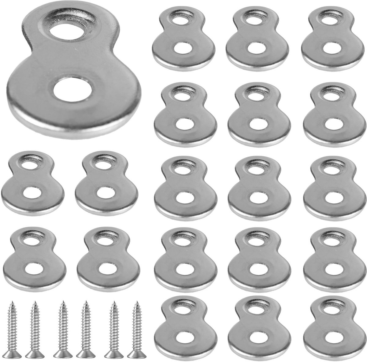 20 Stuks Figure 8 Beugels - Metaal voor Desktop Montage - Zilver