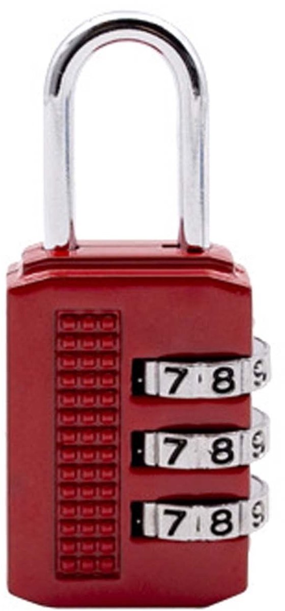 3-cijferige Combinatieslot voor Koffers - Rood