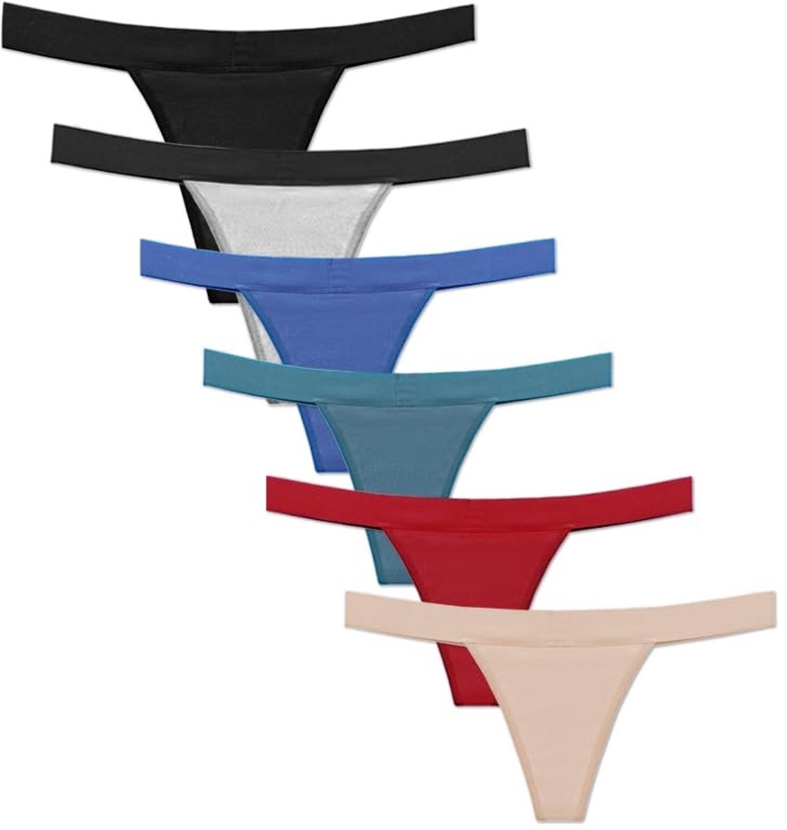 Set van 6 Menstruatieslips - Katoenen Binnenkant - Wasbaar