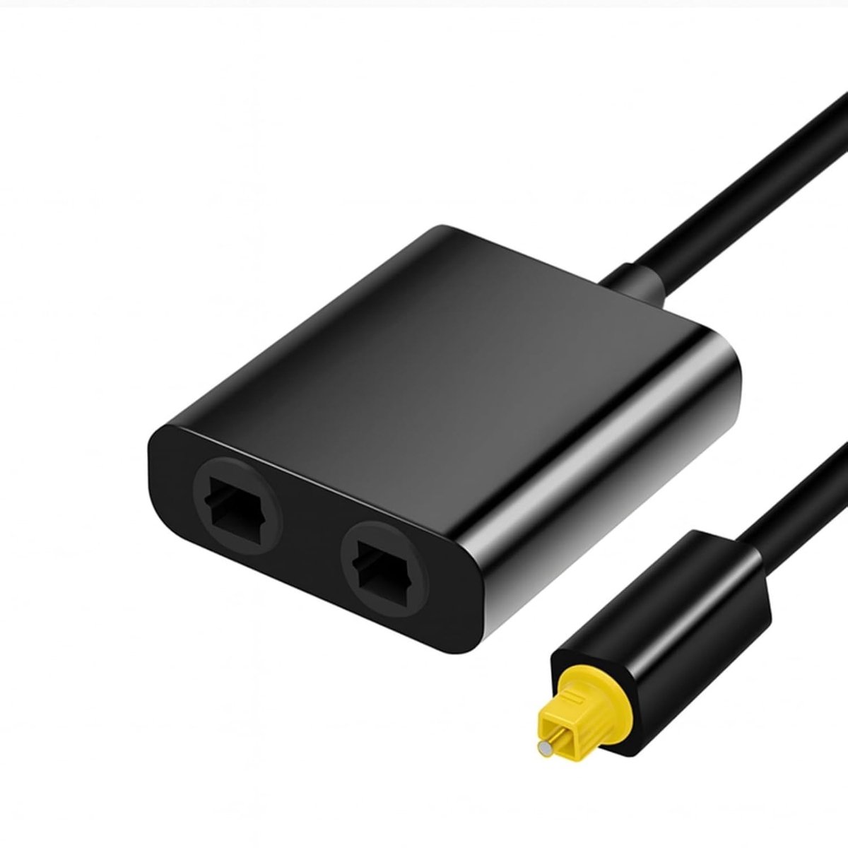 Optische splitter voor digitale audio, 1 in 2 uit, geschikt voor TV, DVD, versterker en soundbar, SPDIF audio kabel divider