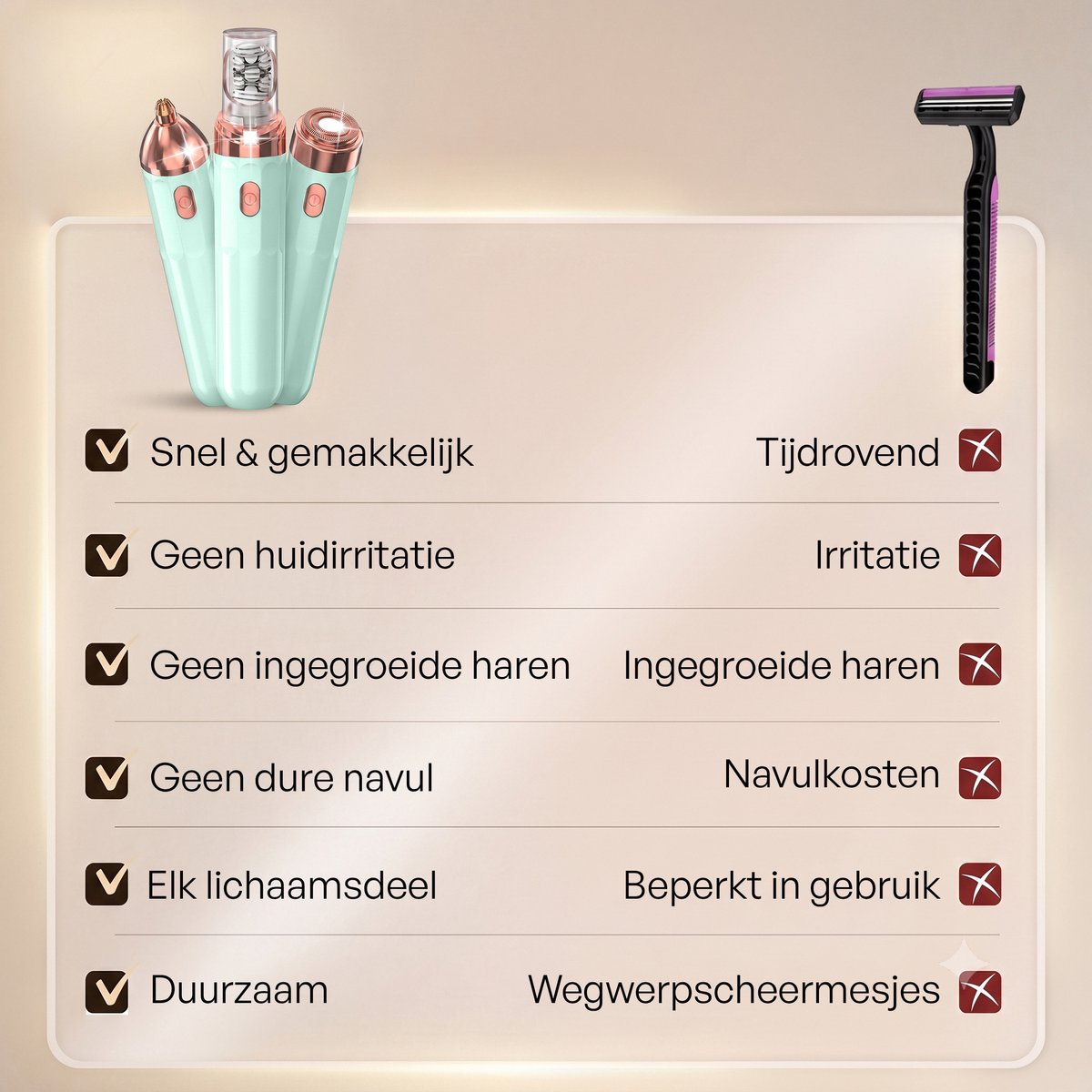 Sansbeauté 3 in 1 Epilator voor Vrouwen PocketPRO met Travel Bag - Epileerapparaat Dames - Epilator - Gezichtsepilator Vrouw - Gezichtsontharing Dames - Epilator Gezicht - Epilator Dames - Gezichtsepilator dames - Oplaadbaar - Groen thumbnail 5