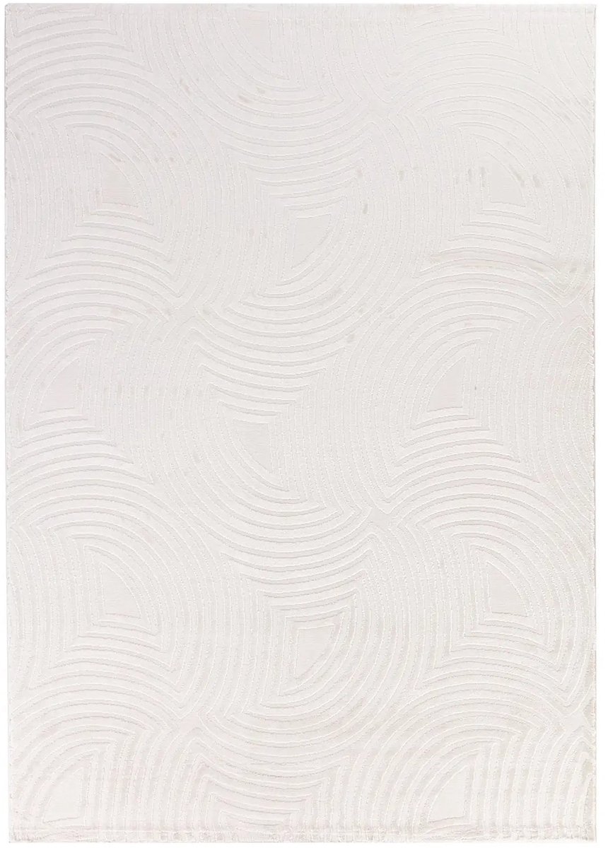 Dutch XXL Japandi Vloerkleed | Tapijt | Sahara | Golven | Crème | 280x370 cm