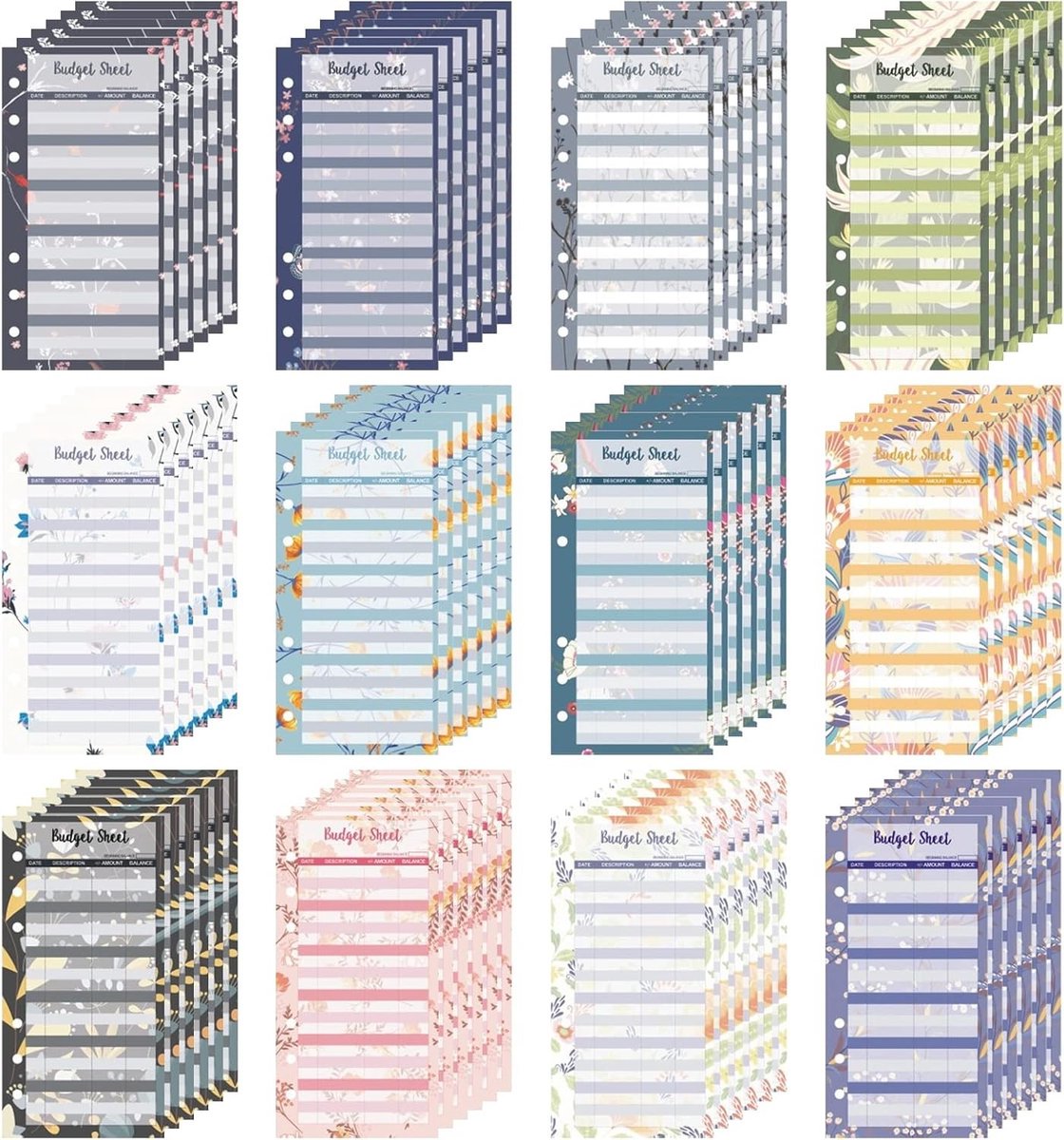A6 Budget Planner met 72 Vellen - Geld Organiser, 6-Gats Binder en Herbruikbaar Notitiepapier voor Efficiënte Budgettering