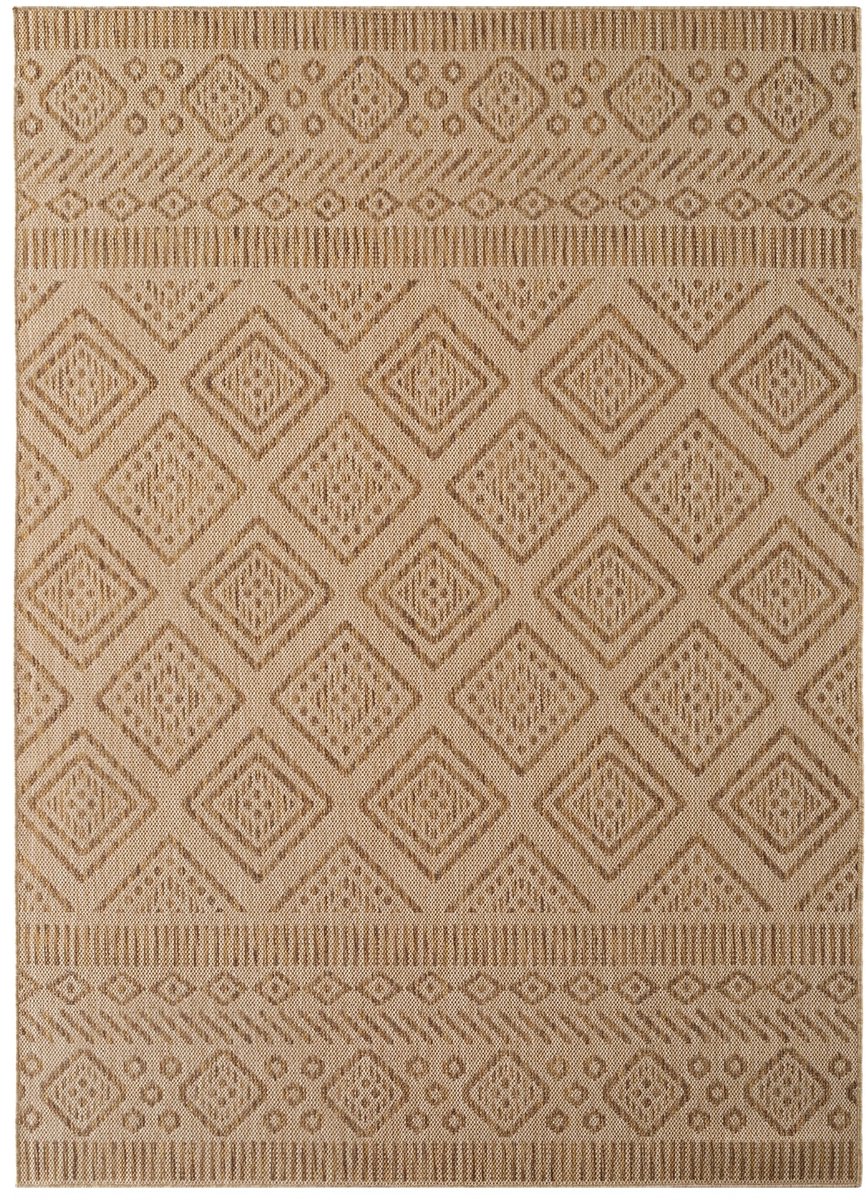 Dutch XXL Buitenkleed | Mira | Ruiten | Beige | 160x220 cm | Buitentapijt | Tuintapijt