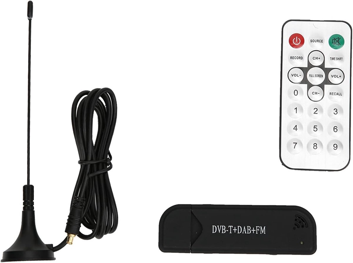 DVB-T Dongle Stick Tuner voor TV en Radio met Digitale Video-opname en Tijdverschuiving Functie