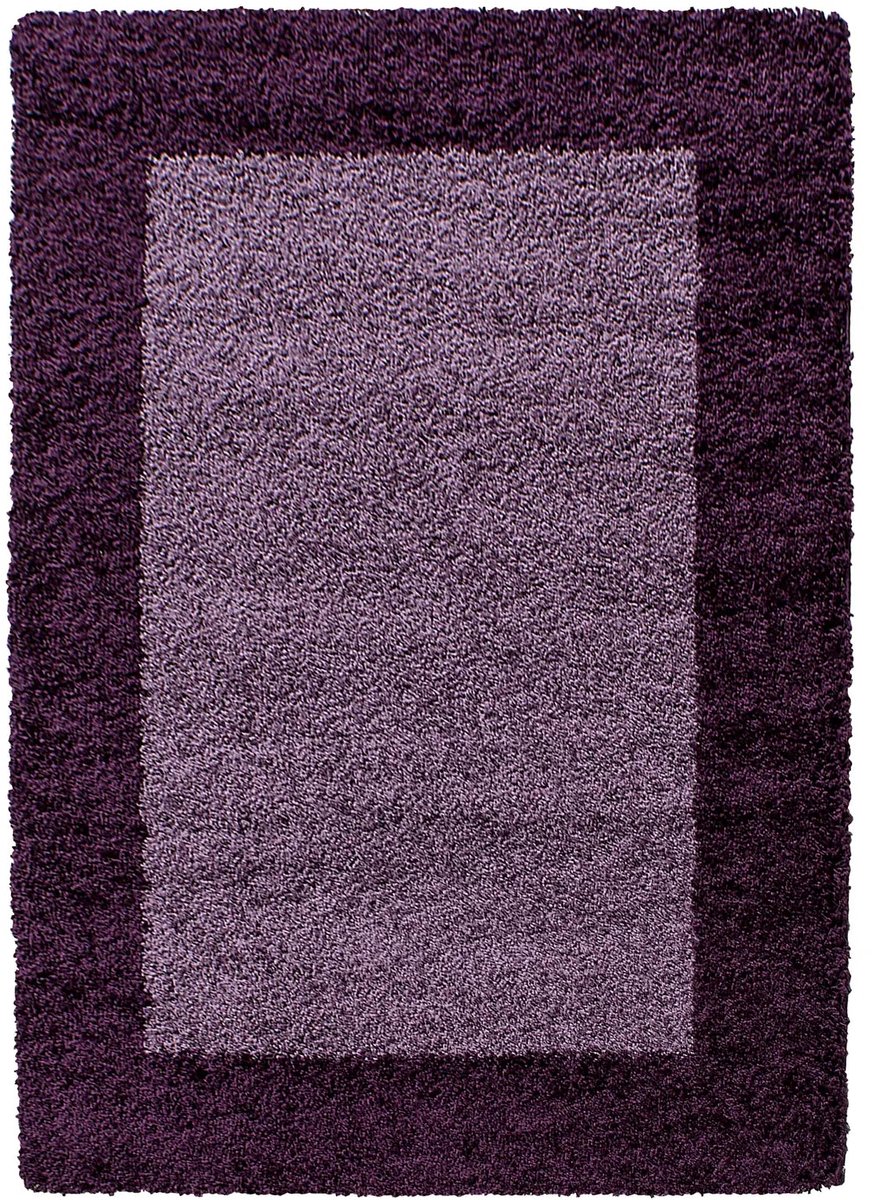 Dutch XXL Hoogpolig Vloerkleed | Tapijt | Shaggy | Life | Kader | Lichtpaars | 300x400 cm