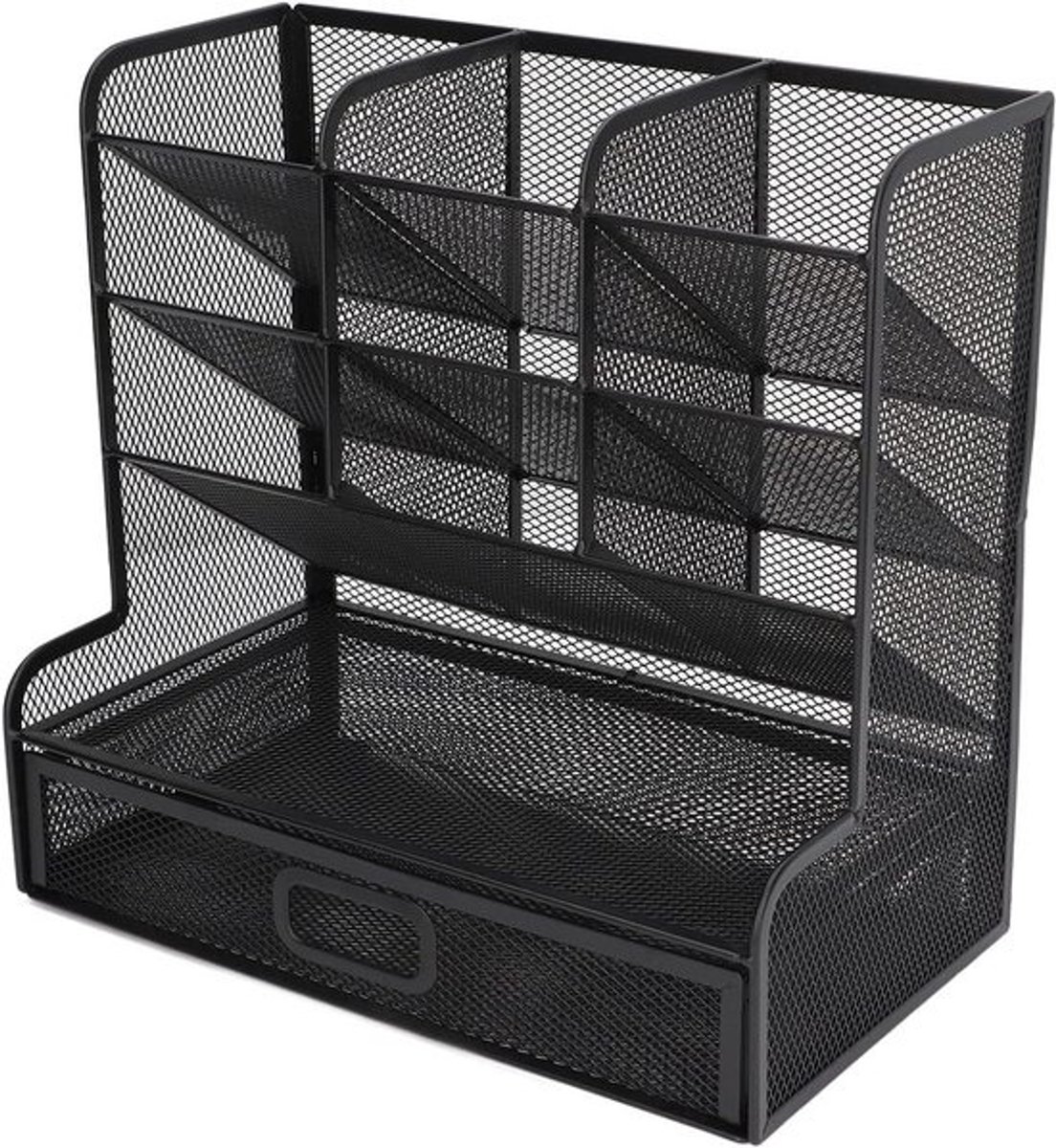 Bureau Organizer - Opberger Bureau - Bureau Opruimen - 9 Compartimenten - 26 x 272 x 152 cm - Zwart