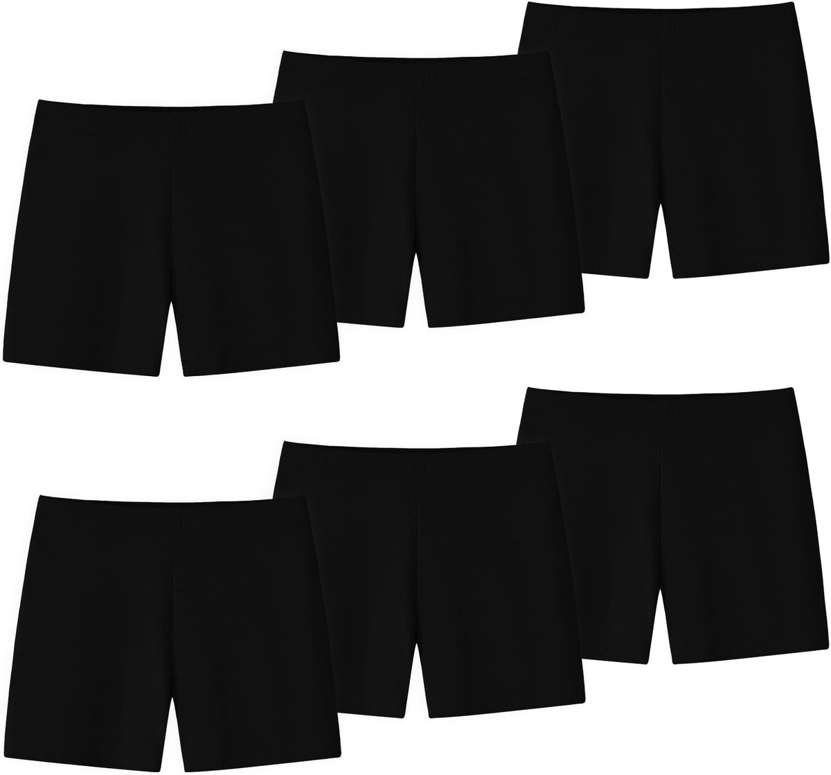 Korte meisjesleggings voor de zomer, fietsshorts van katoen, set van 6 comfortabele shorts