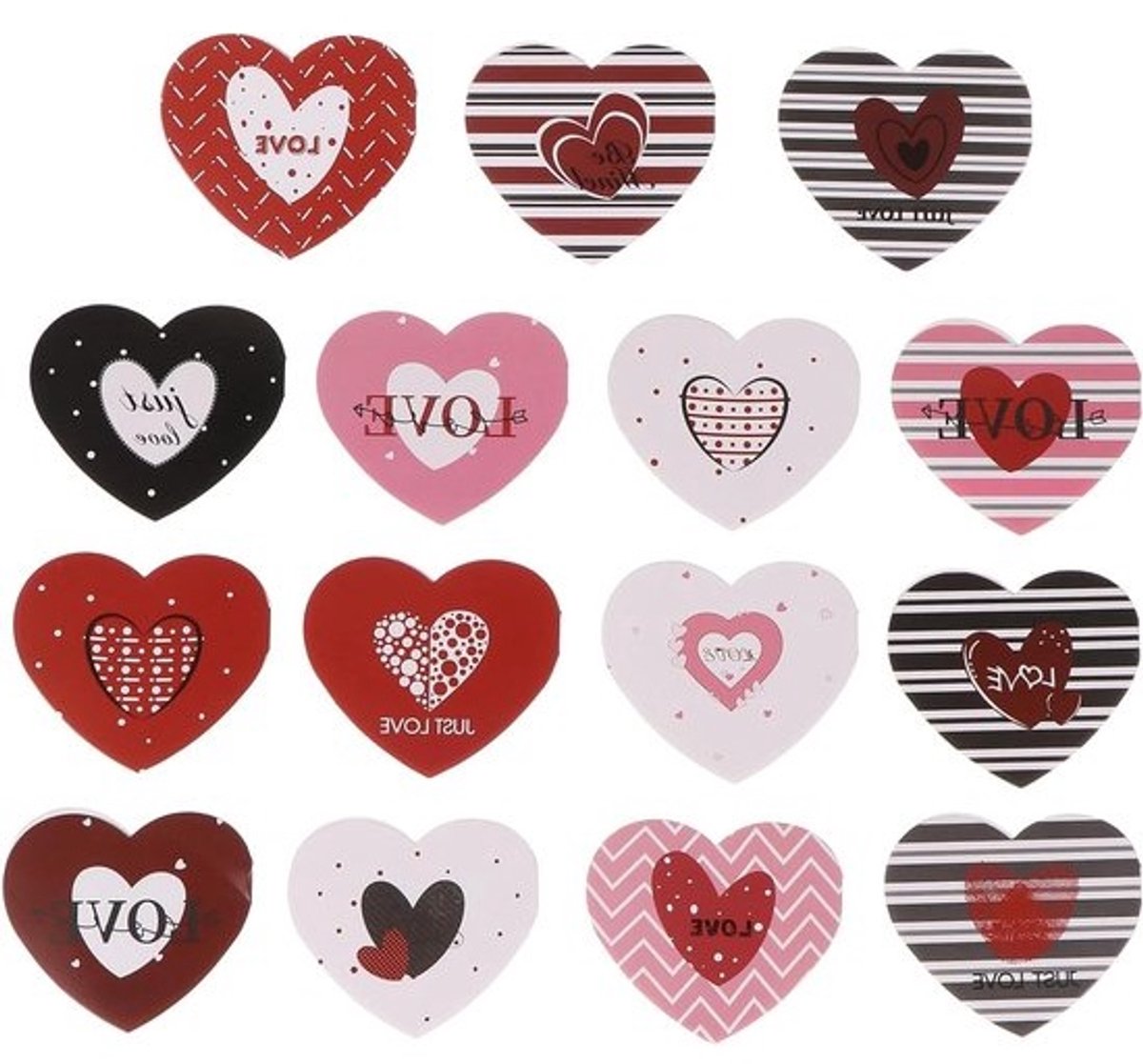 Hartvormige Wenskaarten - Zegeningen Kaarten Liefdeskaarten - Berichten Uitschrijven - Hartvormig Ontwerp - 9x7.8cm - Diverse Kleuren