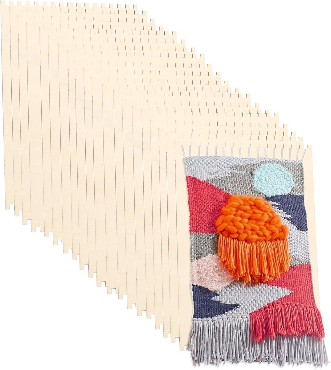 Set van 20 Weefplanken, Geprofileerde Weefgereedschappen, Efficiënte Houten Planken voor Beginners en Ambachtslieden, Ideaal voor Creatieve Projecten en Breiwerk