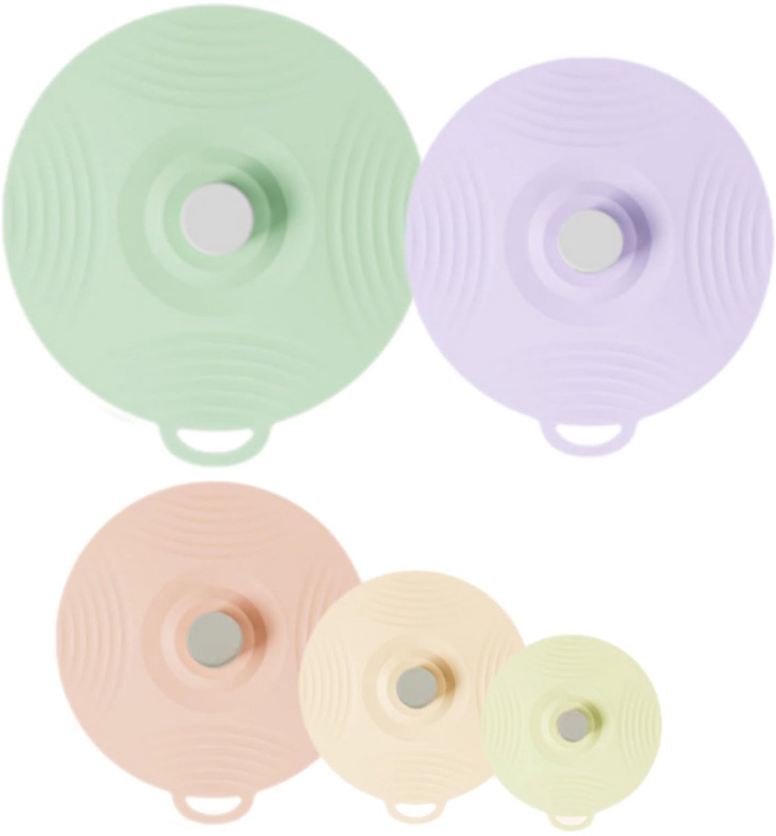Elzusha - Universele Silicone Lids voor Keuken, 5 Stuks