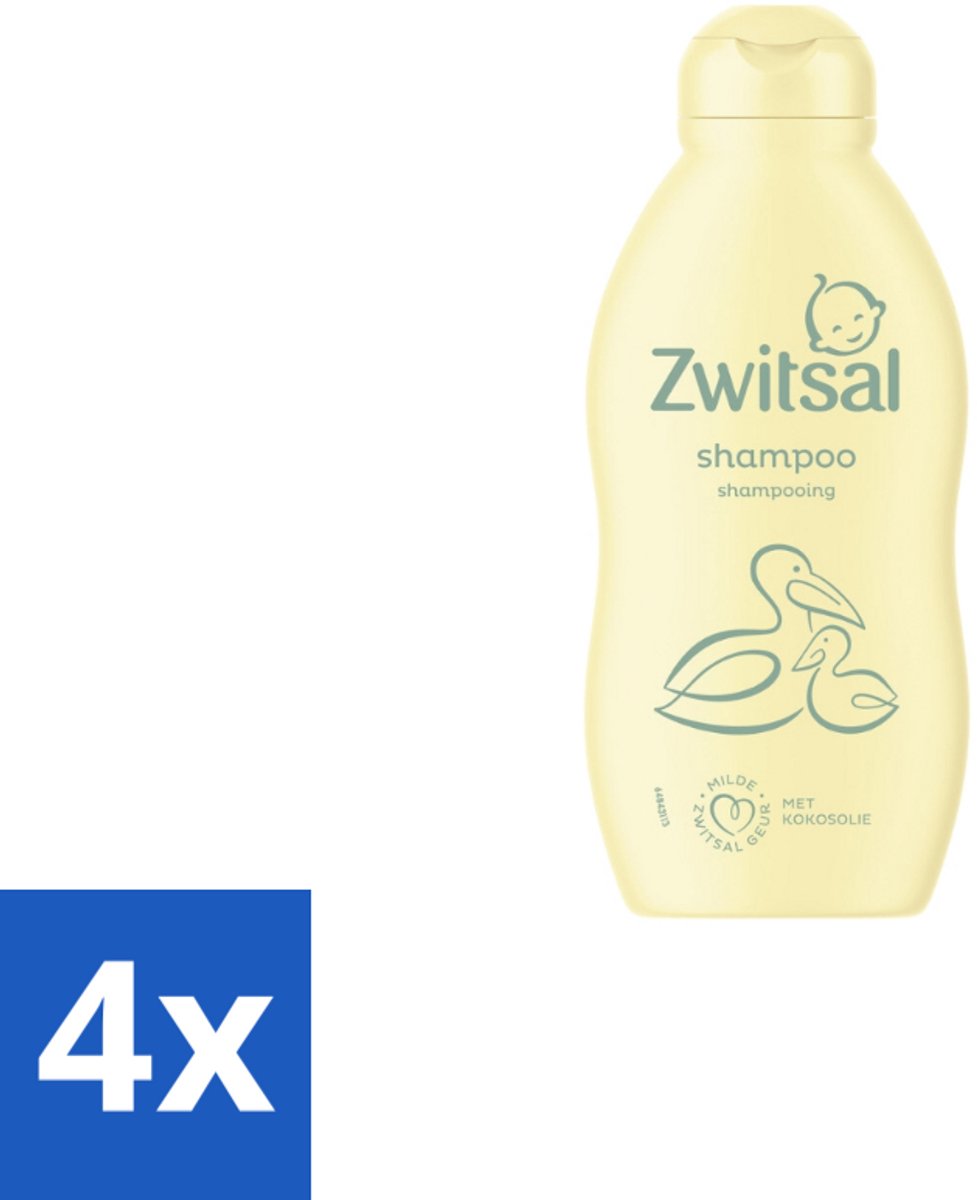 4 x Zwitsal Shampoo 200 ml - Baby Shampoo - Zwitsal Baby Shampoo - Baby Haar Reinigen - Babyhuid Beschermen - Anti-prik Shampoo