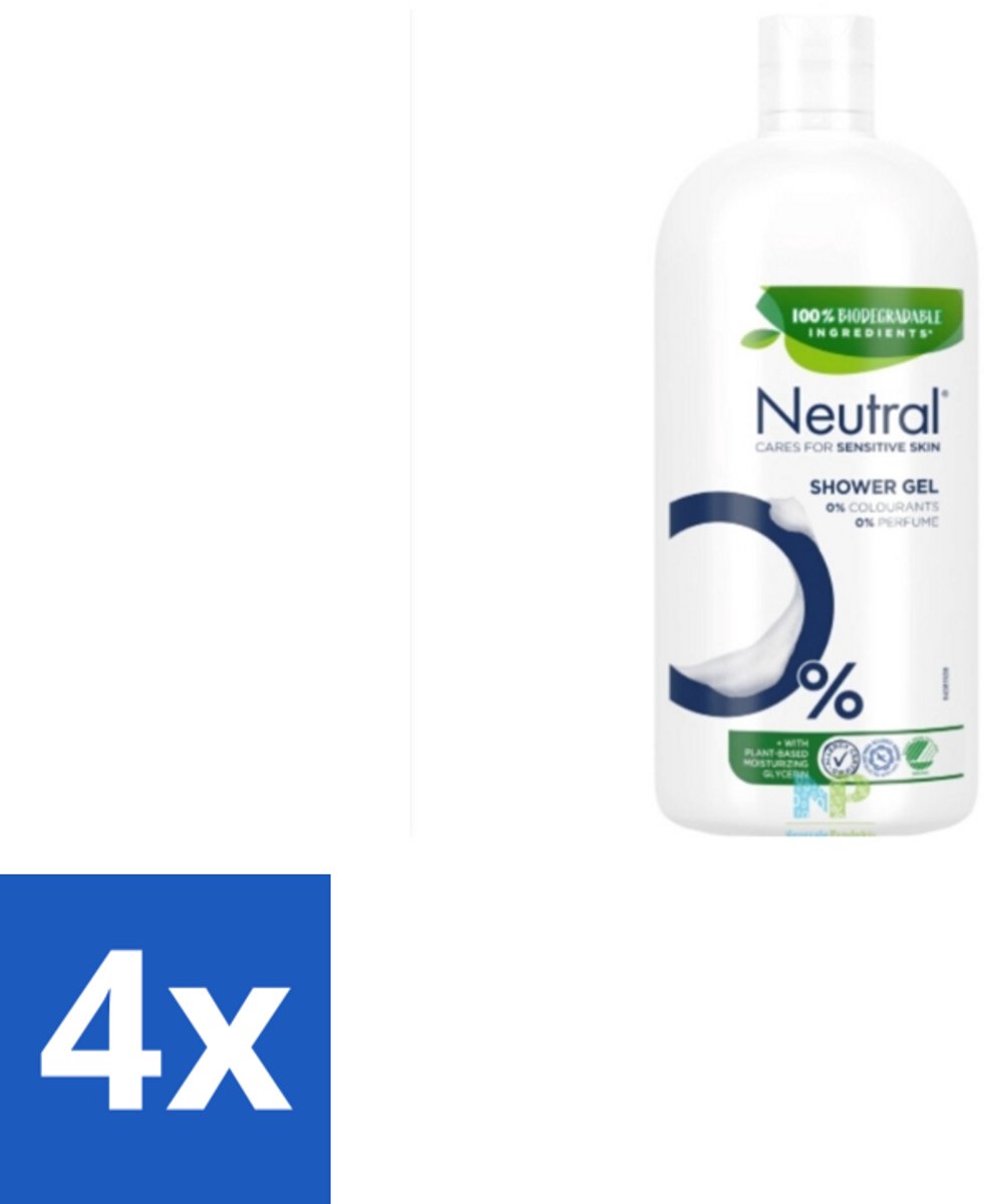 4 x Neutral – Douchegel – Sensitive Skin – 900 ml - Gevoelige Huid - Droge Huid - Parfumvrije Douchegel - Milde Douchegel - Huidverzorging