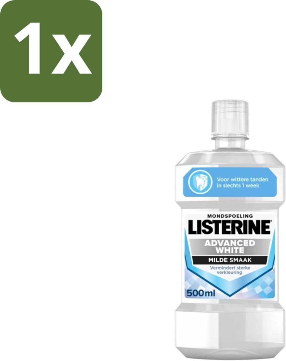 Listerine – Mondwater – Advanced White – 500 ml - 1 stuk