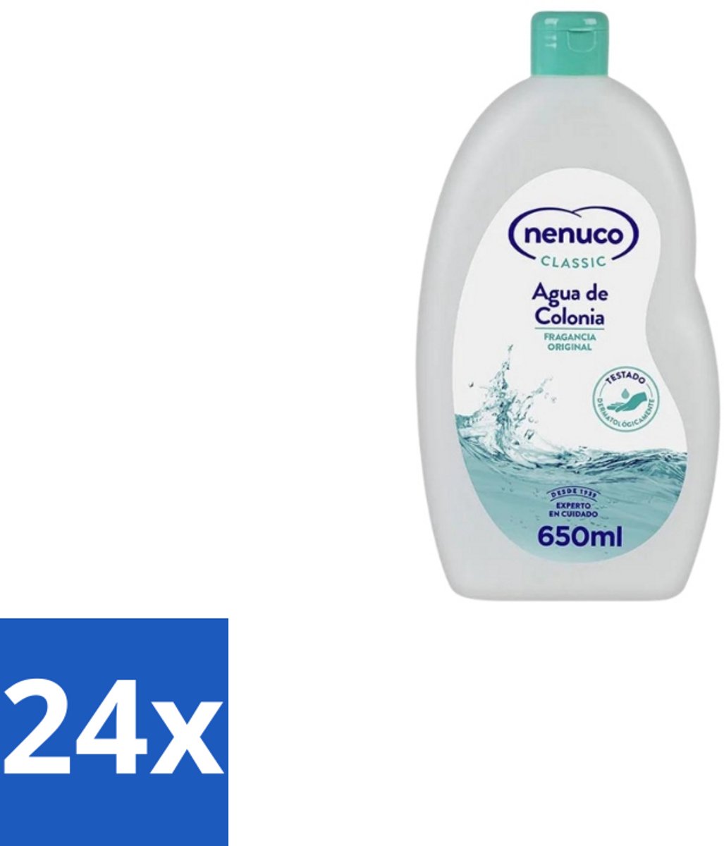 24 x Nenuco – Eau de Cologne – Klassiek – 650 ml - Eau De Cologne - Klassiek - Fris - Bloemig - Verfrissend