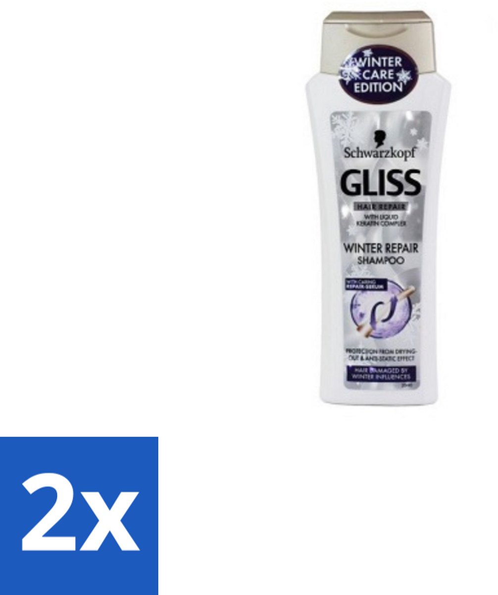 Schwarzkopf - Gliss Kur - Shampoo - Keratine - Haarherstel - 250 ml - Voordeelverpakking - 2 stuks