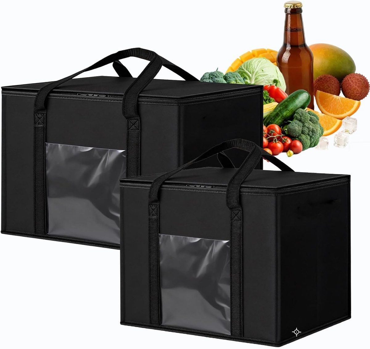 Grote Vouwbare Koeltas Set van 2 - Geïsoleerde Tassen voor Picknick, Camping en Reizen 50L + 30L