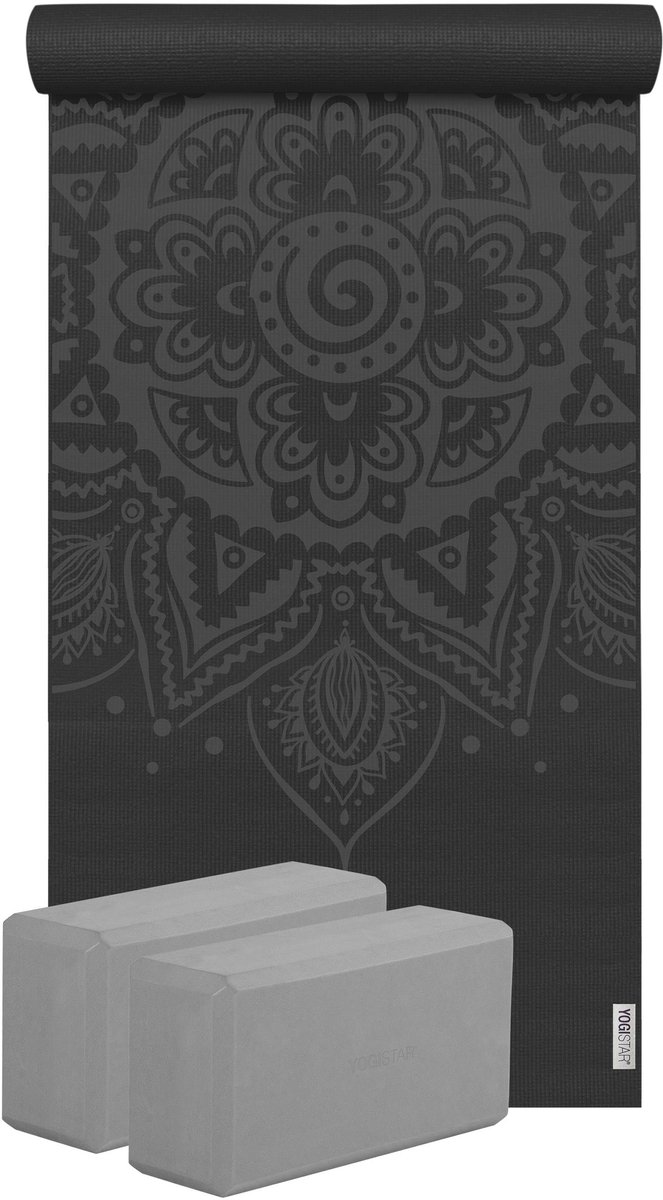 Yoga-Set Starter Edition - spiral mandala (Yogamatte + 2 Yogablöcke)