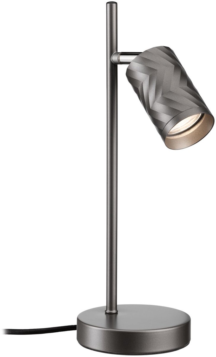 LED-tafellamp Loreva GU10 max. 7W Titaanium Metaal