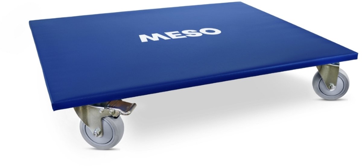 MESO Meubelroller XL - 350kg draagkracht - Rechthoekig - 2x Geremd - 800 x 600 mm - Rubber wiel - Meubelhondje - Meubellifter - Hondje voor verhuizen - Transporthulp - Transportroller - Transportdolly - Verhuistrolley - Meubeltransporter