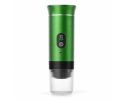 Draagbaar Koffiezetapparaat - Mini Espressomachine - Onderweg Koffie Maken - 3-in-1 Functionaliteit - 90 ml Capaciteit - Groen