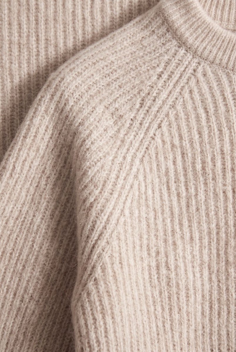 Object Objagate O-neck L/s Knit Pullover Noos Truien & vesten Dames - Sweater - Hoodie - Vest- Beige - Maat XS