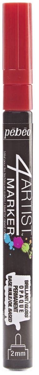 Pebeo 4Artist Paint Ronde Punt Marker 2 mm. - Rood
