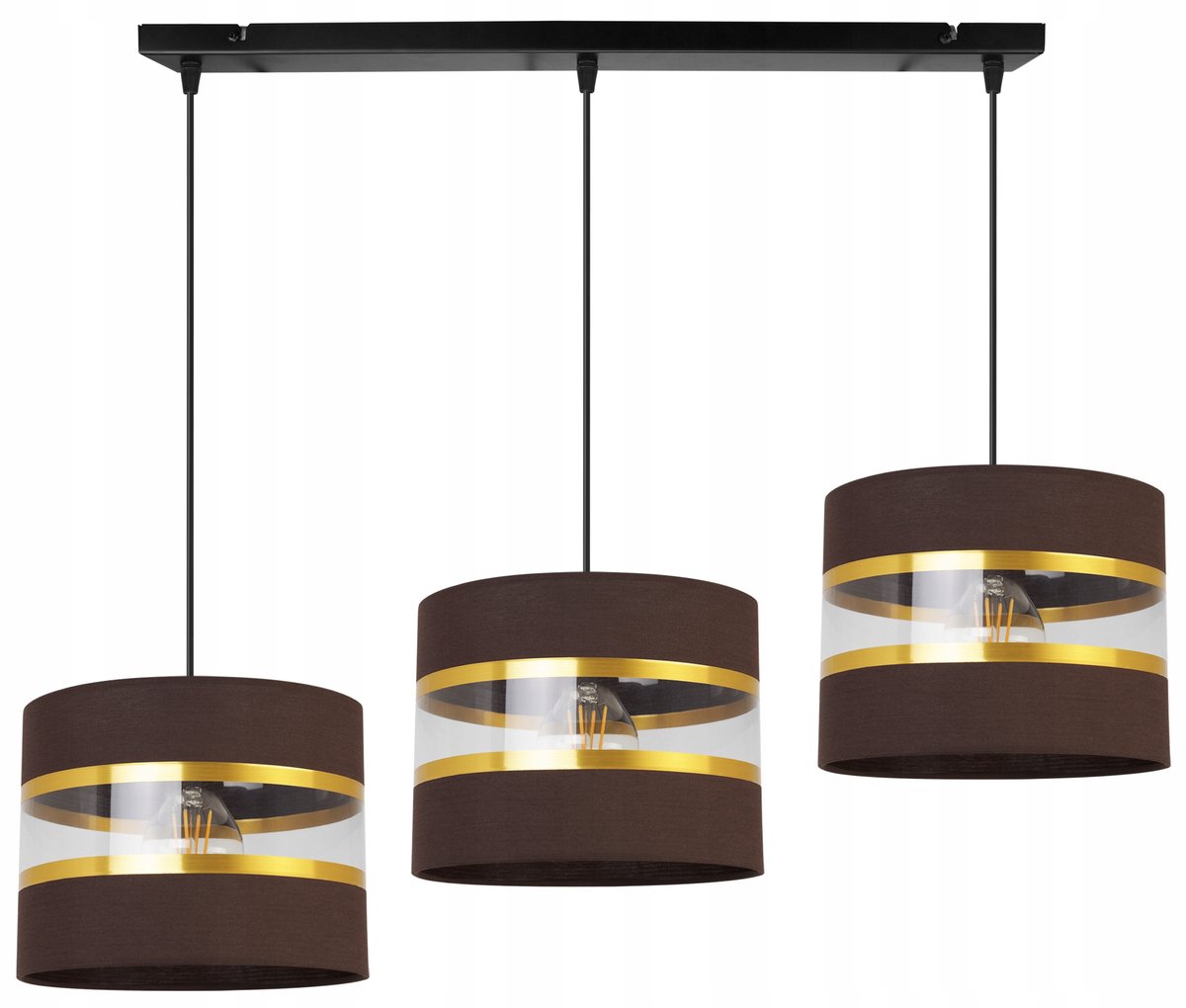 Hanglamp Glamour Goud Brons 3-lichts E27