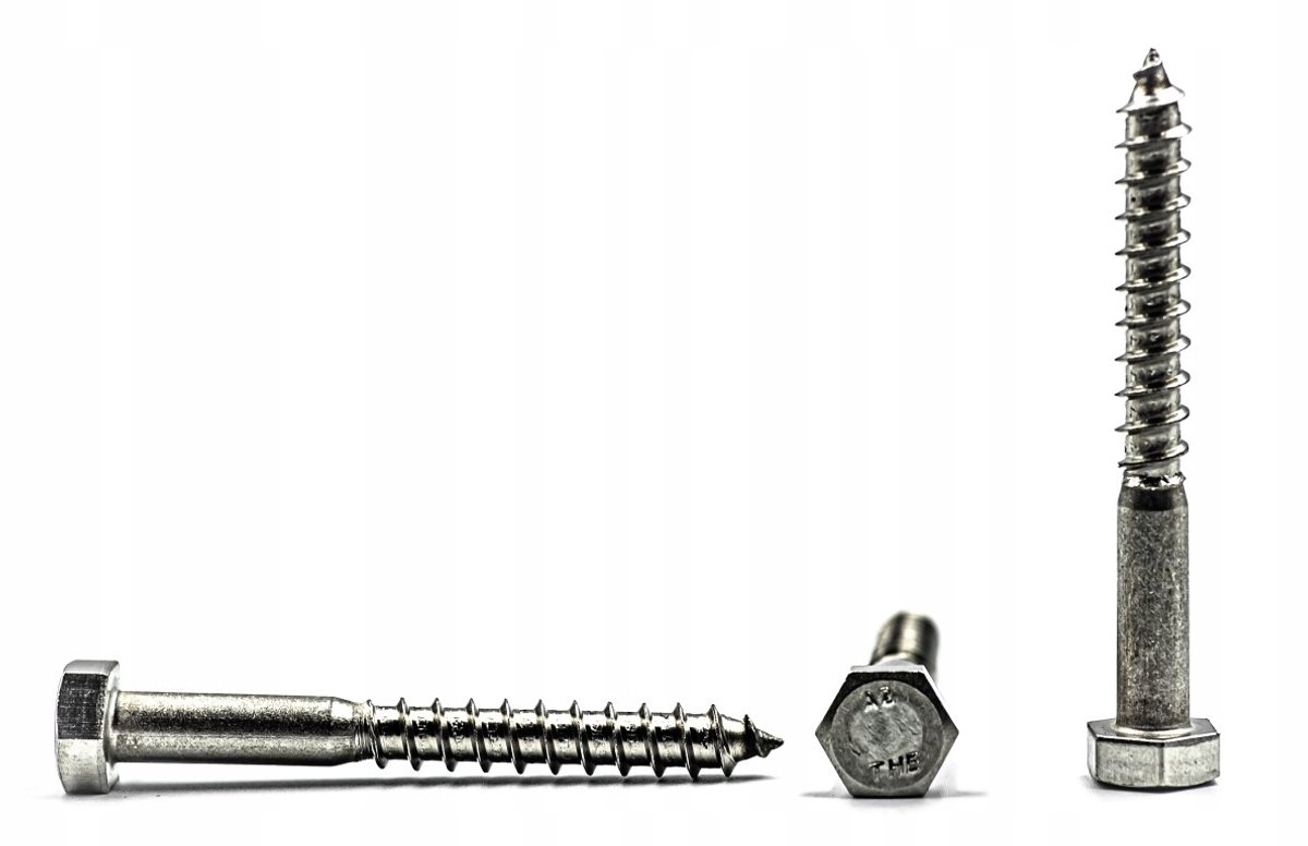 RVS houtschroeven 6x60mm DIN 571 - 10 stuks