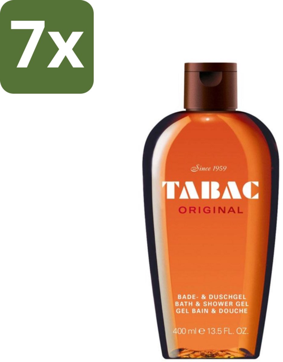 7 x Tabac Original - Douchegel - Milde reiniging - 400 ml - Douchegel - Bad En Douchegel - Milde Reiniging - Huid Verzorging - Hydraatatie