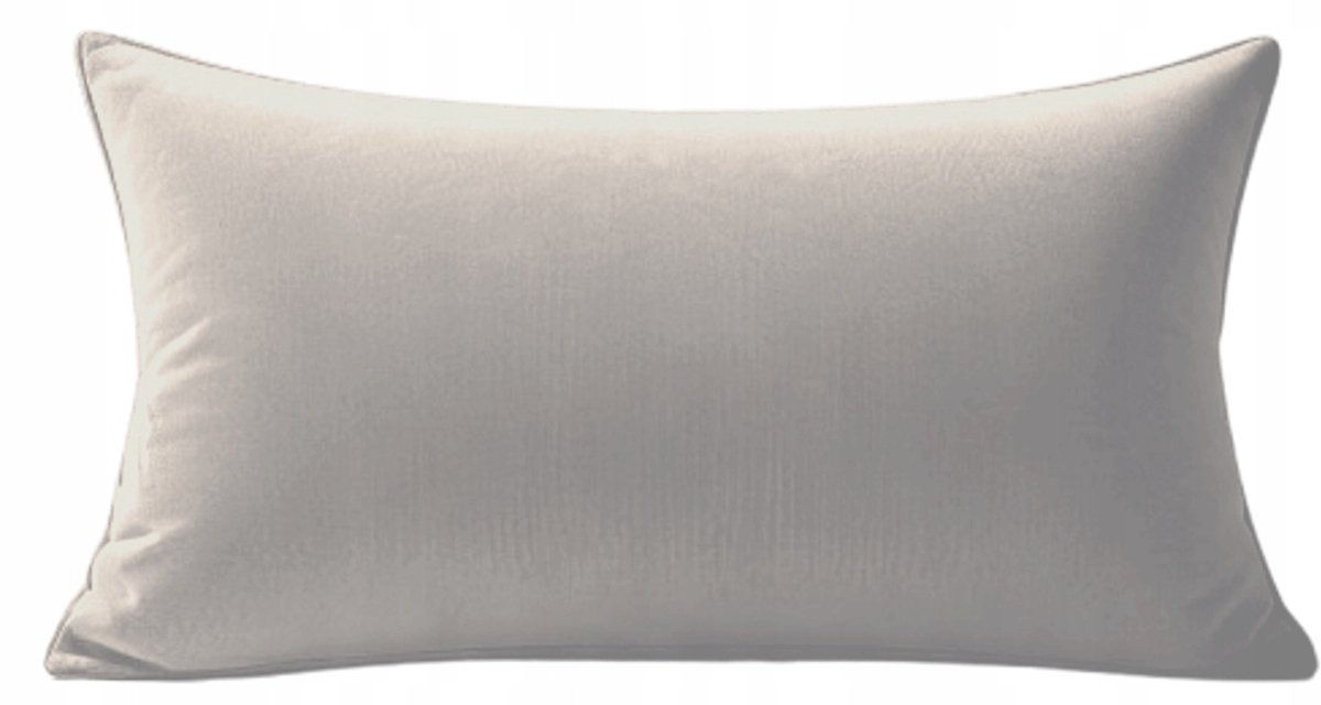 Decoratieve Kussensloop Velours Beige 100x40 cm met Rits