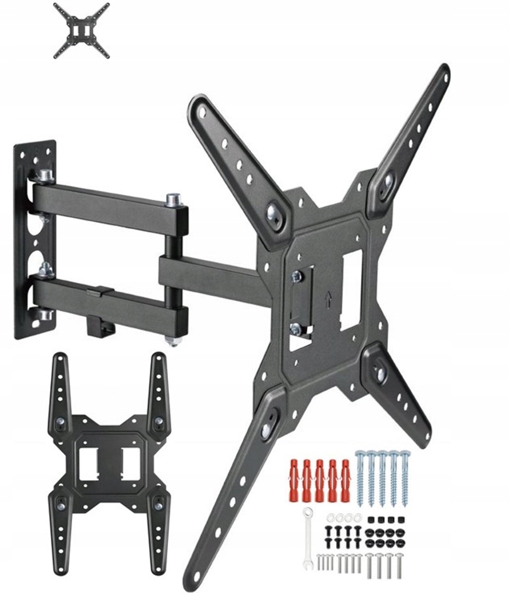 Draaibare TV-muurbeugel voor TCL 43C645, 14-55 inch, 30 kg