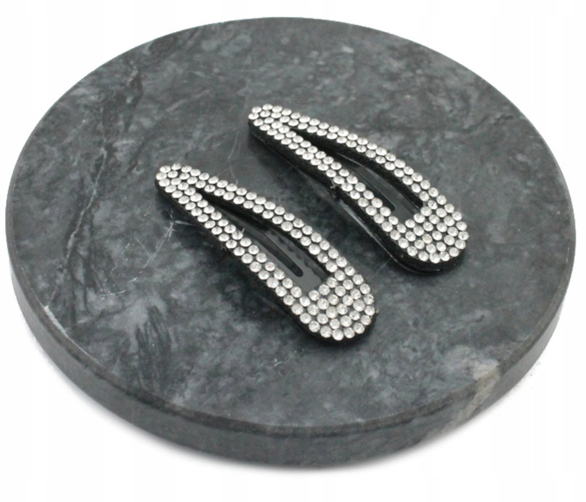 Set van 2 Haarspeldjes met Witte Kristallen